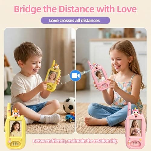 Kids Video Walkie Talkies, 2 Pack Rechargeable with HD Camera & Screen view 6