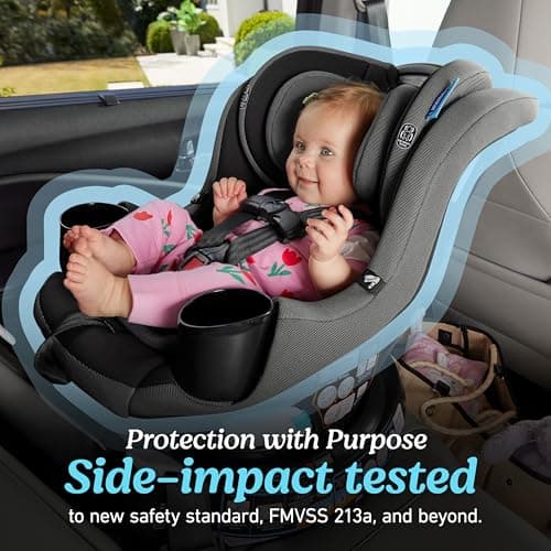 Graco EasyTurn 360 2-in-1 Rotating Convertible Car Seat, 360 Degree Rotating Infant to Toddler Rotating Car Seat, 2 Modes Rear and Forward Facing, Slim Design view 5