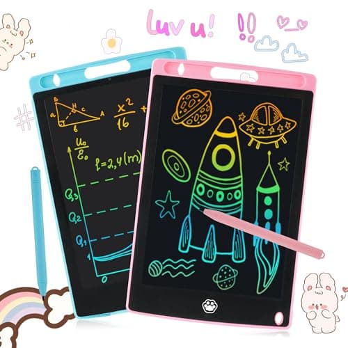 2 Pack LCD Writing Tablet, Electronic Drawing Writing Board, Erasable Drawing Doodle Board, Doodle Pad Toys for Kids Adults Learning & Education, 8.5IN(Blue+Pink) — image 1