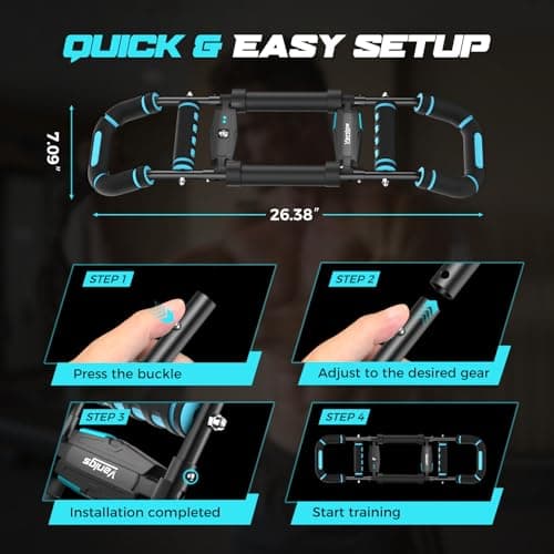 Twister Arm Trainer for Men, Chest Workout Equipment 5-Level Adjustable (40-130lb) with Ergonomic 27° Targets Biceps/Clip/Thigh, Portable Exerciser for Home Gym Travel Fitness view 5