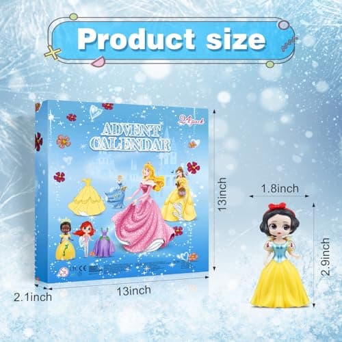 Princess Advent Calendar 2026 Girls, Princess Deformation Toys 24 Days Christmas Countdown Calendar Creative Xmas Gifts for Kids Teens view 3