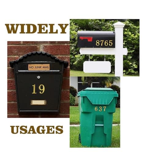 Mailbox Numbers for Outside, MONNCHA House Numbers for Mailbox 3D Self Adhesive Mailbox Numbers 2 Inch Door Address Numbers Stickers for Mailbox, Apartment, House, Trash Bins view 4