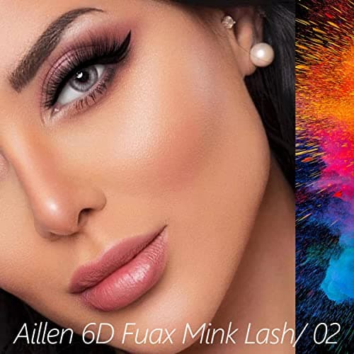 Aillen False Eye Lashes - Strip Lashes,6D Fluffy Volume & Natural Look Fake Eyelashes | Soft Reusable Faux Mink Lashes Pack view 3