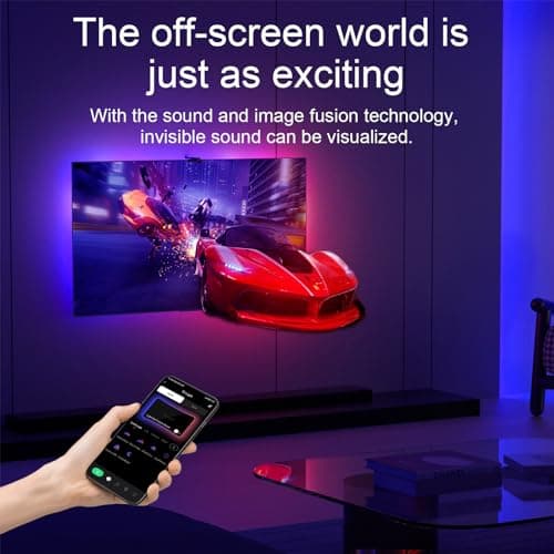 MIHEAL TV LED Backlight with AR Sensor,9.84FT RGB Strip Lights for 43-55 inch PC, TV & Monitor, Smart TV Lights Behind That Sync with Screen, Compatible with App Music Sync, for Gaming Room view 3