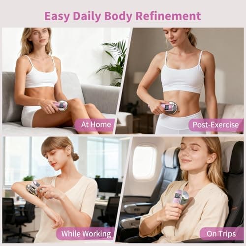 AISEELY Massage Tool, 3 Modes 10 Levels Electric Body Massager Machine, with Heating for Home Use on Leg, Belly, Arm, Waist, Pink view 5