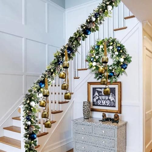 YXOTJHS Christmas Bells for Decoration, Gold Vintage Bells, Brass Christmas Bells for Door Garland Christmas Tree - Christmas Bell Gifts for Women view 7