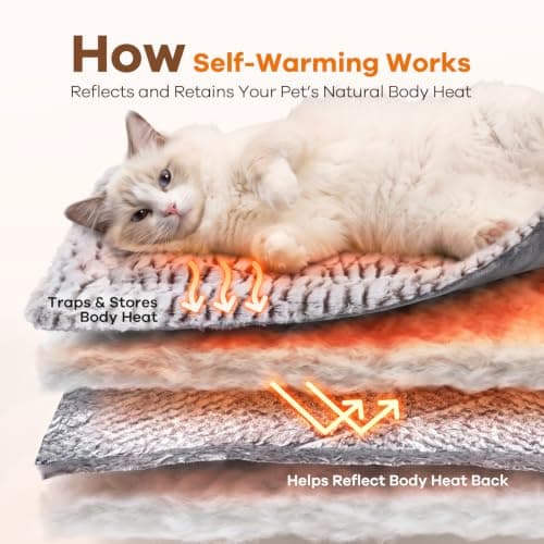 Mora Pets Self Warming Cat Bed Self Heating Cat Pad Pet Mat Indoor Outdoor view 3