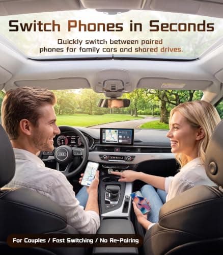 2026 Upgraded Wireless CarPlay Adapter for iPhone & Android Auto view 2