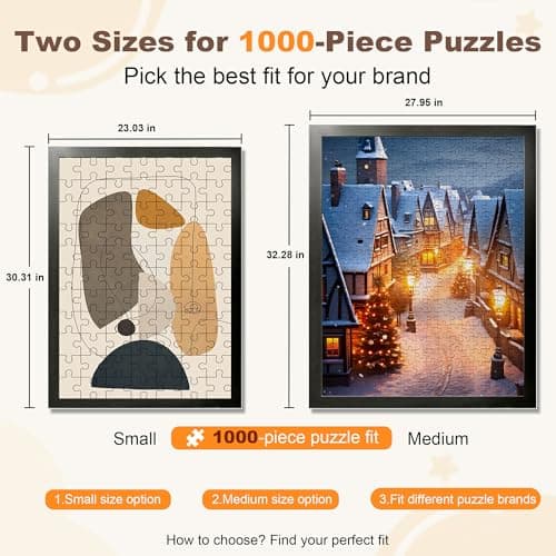 ALL4JIG Premium Wooden Puzzle Picture Frame with 4-Puzzle Storage Capacity for 1000 Piece Puzzles, Tool-Free Easy Assemble Display, Non-Glue Mounting Kit & Hanging Hardware Included (27" x 20") view 2