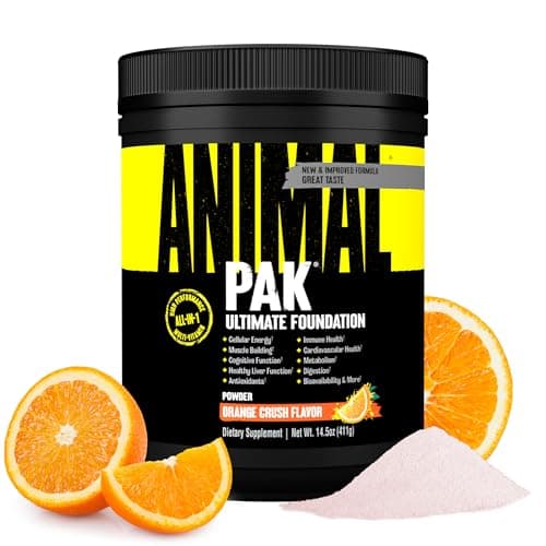 Animal Pak - Convenient All-in-One Vitamin & Supplement Powder - Zinc, Vitamins C, B, D, Amino Acids, Immune Support, Digestive Enzymes, and More - Daily Multivitamin for Women & Men - 60 Scoops