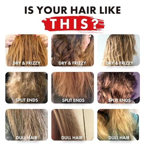 ALFHEIM Argan+ Repairing Hair Mask for Dry, Damaged & Frizzy Hair with Argan Oil, Keratin – Deep Conditioning, Shine & Frizz Control – Intensive Hydration, Color Safe, Sulfate Free – 8.45 oz view 2