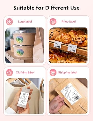 Phomemo Bluetooth Thermal Label Printer, 241BT Label Printer & 20Pcs Labels view 6