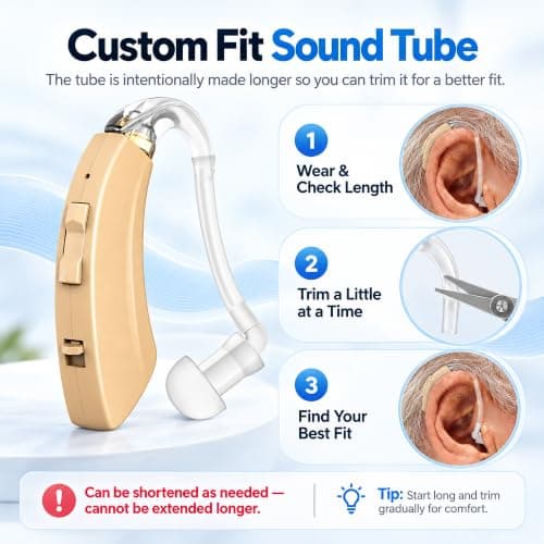 True Hearing Aids Not Amplifier Digital Rechargeable Hearing Aids for Seniors With Noise Cancellation Hearing Aid,OTC view 3