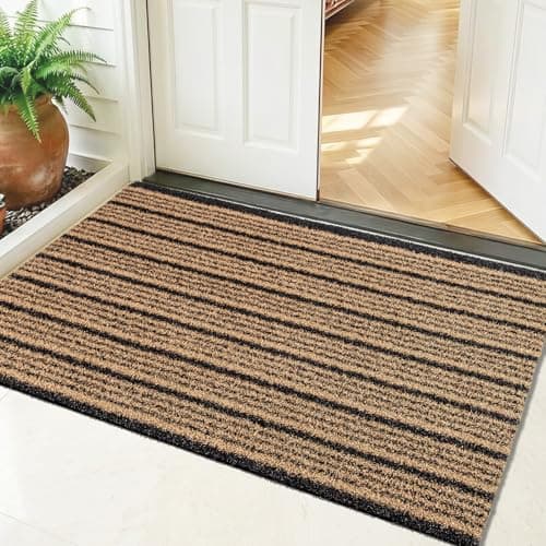 DOMUSTEX Outdoor Front Door Mat 24" x 36", Dirt Trapping Outside Entrance Rug, Non Slip Shoe Scraper, Heavy Duty Commercial Rug for Patio, Garage, Traffic Area, Office, Roll Packing — image 1