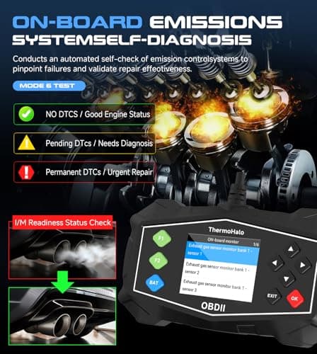 ThermoHalo Professional OBD2 Scanner Car Diagnostic Tool, OBDII EOBD Code Reader, Enhanced Check Car Engine Light Diagnostic Scan Tool, Upgraded Fault Code Scanner for All Vehicles from 1996 view 4