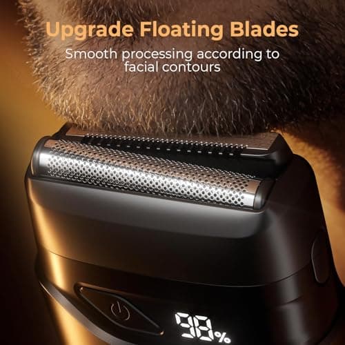 Mbzoey Electric Foil Shavers for Men: IPX7 Waterproof - Magnetic Cover view 2