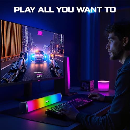 OFFSIR Computer Speakers for Desktop, Gaming Speakers with Touch Lights PC Speakers with Surge Clear Sound, USB Powered for Computer Desktop PC Laptop Monitor view 5