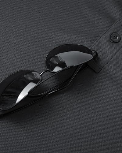 Peakwell Men's Quick Dry Golf Polo Shirts Active Short Sleeve Lightweight Casual Collared T-Shirt view 4