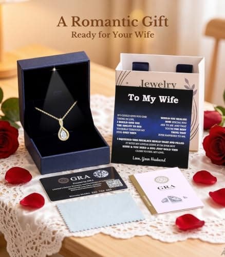 2CT Moissanite Necklace Anniversary Birthday Gifts for Women Wife Her | S925 Sterling Silver 18k Gold Plated Infinity Jewelry Gifts for Women Wife Her Girlfriend with Card in Light-Up Gift Box view 5