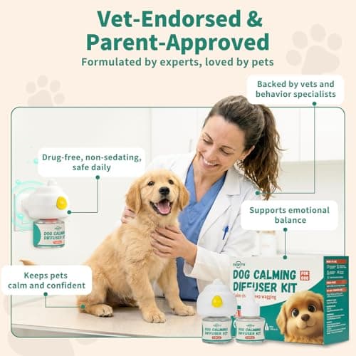 Pawith Dog Calming Diffuser with Pheromones – Calming Diffuser for Dogs, Helps Reduce Anxiety, Stress & Barking, Drug-Free Dog Pheromone Diffuser with 2 Refills view 6