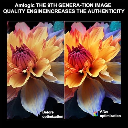 [Built-in Apps & Native 1080P] Smart Projector with WiFi and Bluetooth,Ultra-Bright 1000 ANSI,Auto Focus & Keystone Portable Outdoor Projector,Polaring 4K Support Dual Band Android Movie Projector view 3