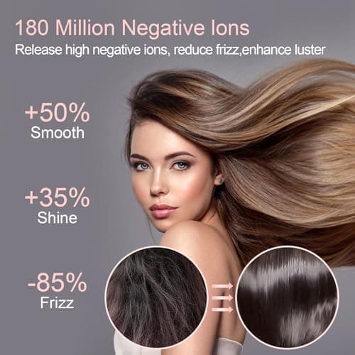 Hair Dryer Brush 5 in 1, Hair Styler, 110,000 RPM High-Speed Negative Ionic Hair Dryer Fast Drying, Professional Multi Blow Dryer Brush for Curling Volumizing Straightening Styling view 3