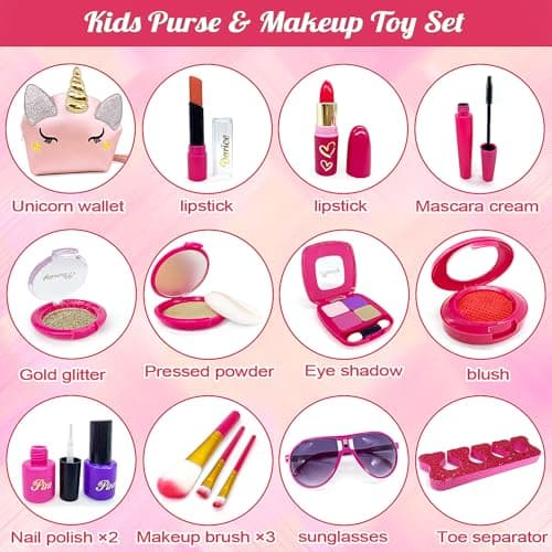 Yafacuha Unicorns Gifts for Girls Toys Tie-Dye Playset Includes Star Stuffed Mirror Diary Eyemask Headband Purse Pen Bracelet and Sock view 4