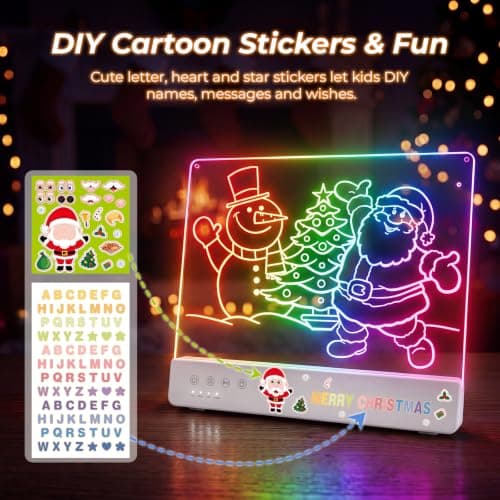 LED Drawing Board for Kids, 16" Rechargeable DIY Light Up Drawing Tablet view 2