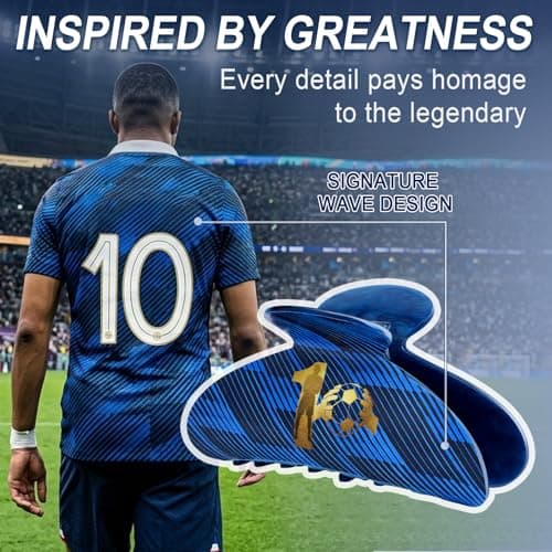 ANFONG World Cup Merch Gifts Set: Midnight Navy No.10 Pattern Hair Clip, World Cup Jersey Keychain & France Flag Tattoos, Soccer Fan Accessories for Women, World Cup Party Favors & Game Day Outfit view 3