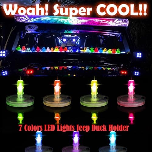 Light Up Rubber Duck Plug, 16 Colors Changing LED Interior Car Light for Jeep Dashboard Universal Fit for Most Vehicles (Excluding Rubber Duck) (12) view 5
