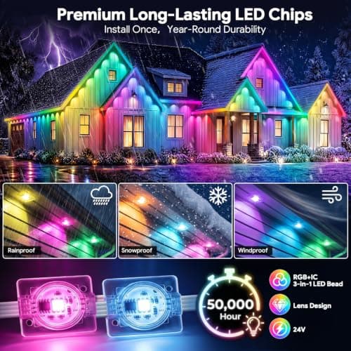 200FT Permanent Halloween Lights for House view 4