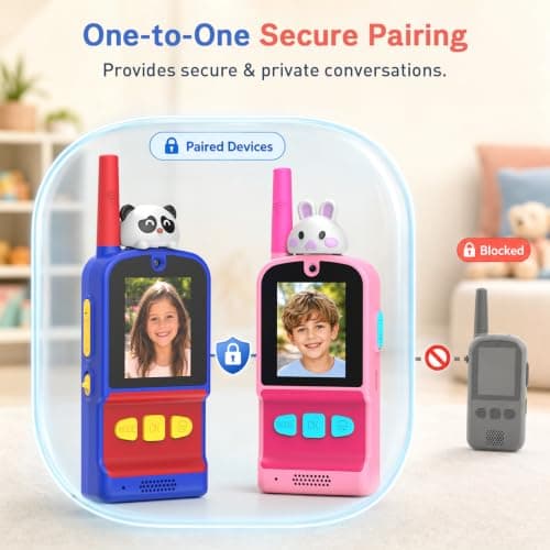 Video Walkie Talkies for Kids 2 Pack, Gift for Ages 3-12 Girl & Boy view 4