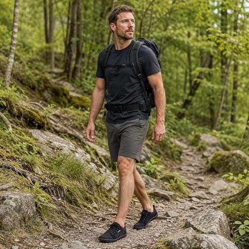 ATHMILE Barefoot Shoes Men Wide Toe Box Zero Drop Earthing Sneakers view 2