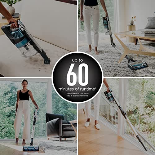 Shark Vertex Cordless Stick Vacuum | Powerful Suction, 60min Runtime, No Hair Wrap | HEPA Filter, XL Dust Cup, DuoClean PowerFins, MultiFLEX Wand | Crevice Tool & Pet Multi-Tool | Silver | IZ464H view 2