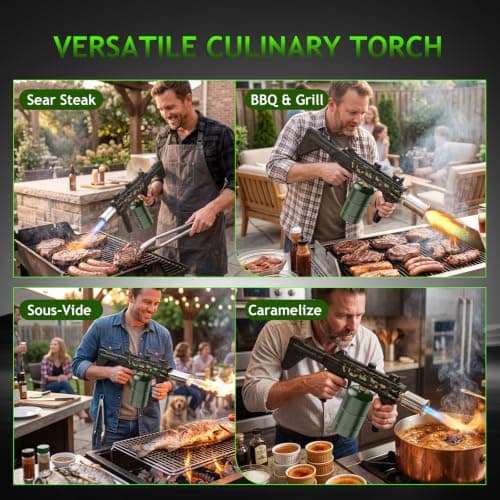 Flame Thrower Propane Torch Gun, 3272°F Trigger-Ignition Grill Blow Torch | Novelty Flamethrower Gun Torch for BBQ, Searing Steak, Campfire, Charcoal Starter, Welding & Weeding (Tank Not Included) view 3