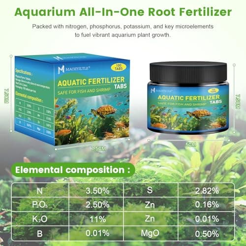 Maozyiltle Root Tabs, Aquarium Plant Fertilizer, Aquarium Water Care Tabs, 100 Tabs Aquarium Plant Food Safe for Fish and Shrimp, Aquatic Plant Fertilizer for Planted Aquarium Substrate (100) view 6