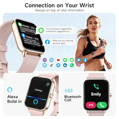 Smart Watch for Women,1.85''HD Screen,Alexa Built-in compatible iOS/Android view 2