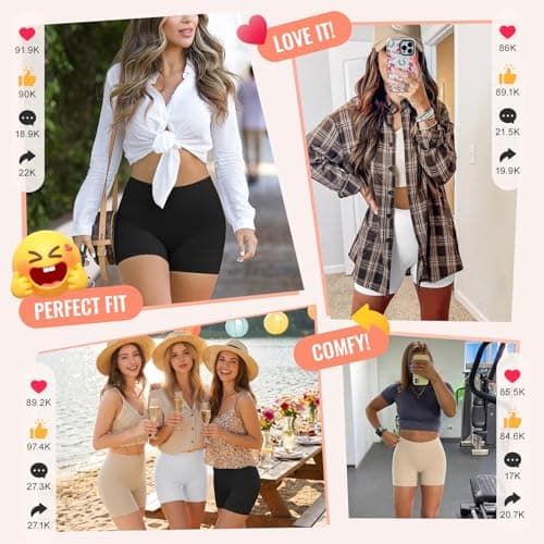 ForeverShaper Slip Shorts for Under Dresses Women, Seamless Anti Chafe Underwear Shapewear Thigh Cooling Biker Short Panties view 6