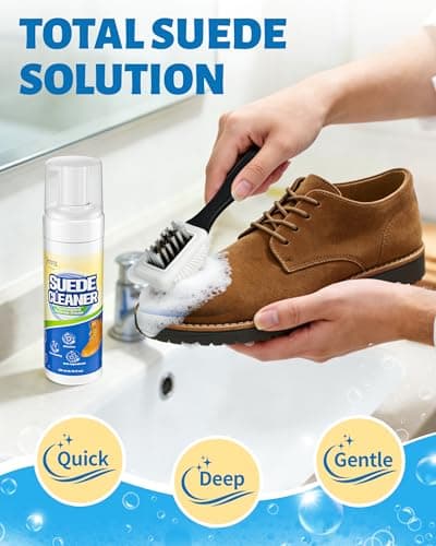 Jevvu Suede Shoe Cleaner, Suede Cleaning Kit with Brush & Towel for Suede, Nubuck, Leather, Boots, Trainer view 7