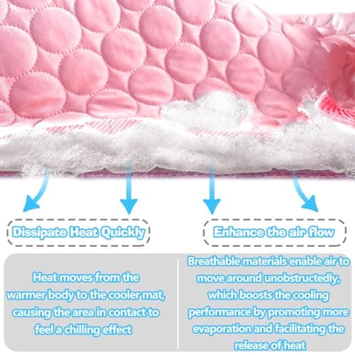 SFYWMGS Dog Cooling mat, 59’’×40’’Washable Cooling Pad for Dogs, Large Dog mat Designed for Summer, Breathable and Easy to Carry pet mat for Dogs, Cats and Pets view 2