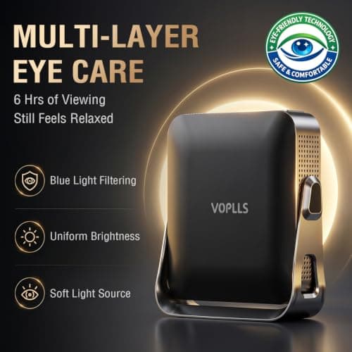 Now with Netflix/1080P-VOPLLS Smart Mini Projector with WiFi and Bluetooth | Thinnest 1.81" Native 1080P Auto Focus & Keystone Portable Outdoor Projector, 4K Home Movie Theater view 3