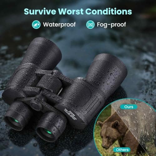 20x50 High Powered Binoculars for Adults, Waterproof Binoculars with Low Light Vision Easy Focus for Bird Watching Hunting Travel Stargazing Cruise with Carrying Bag view 5