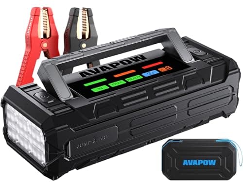AVAPOW TJ68 10000A Battery Jumper Starter Portable with 4" HD Display | PD 65W Dual-Way Fast Charging, 12V Jump Box, For ALL Gas Engines, For Up to All Diesel Engines — image 1