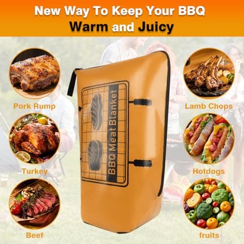 BBQ Blanket for Resting Meat 20 Inch, Reusable Insulated Bag for Picnic Camping, Fits Large Brisket,Turkey, Ideal Gift for Men Dad Grill Masters BBQ Lovers Anniversary Birthday view 3