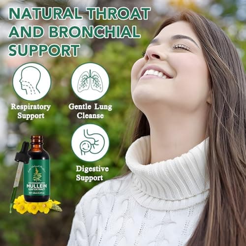 QJCWXIAOX Mullein Drops for Lungs, Mullein Leaf Extract with Chlorophyll,Mullein Leaf Extract for Lung Cleanse and Respiratory Support view 4