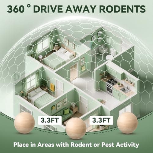 Rodent Repellent 36 Balls, Peppermint Oil Mouse Repellent Indoor & Outdoor Use, Natural Moth Balls for Rodent Mice Repellent for Home, Garage, Car Engine, RV & Storage view 6