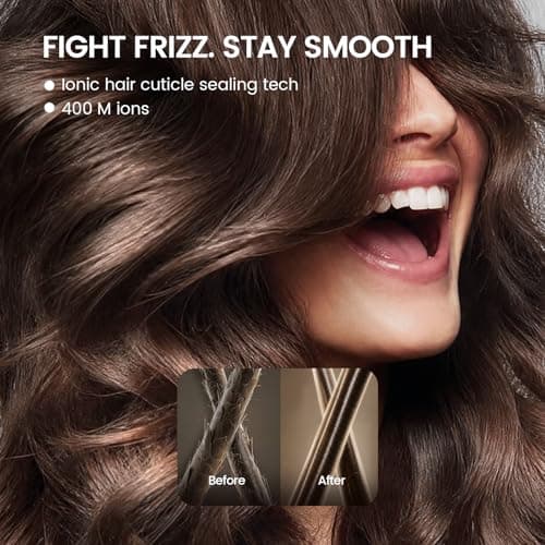 CrazyMar Ionic Hair Dryer with Diffuser, 8X Fast Drying Salon Blow Dryer | 16 Temp 3 Speed Settings, Large Display, Lightweight Portable, for Women Men view 6