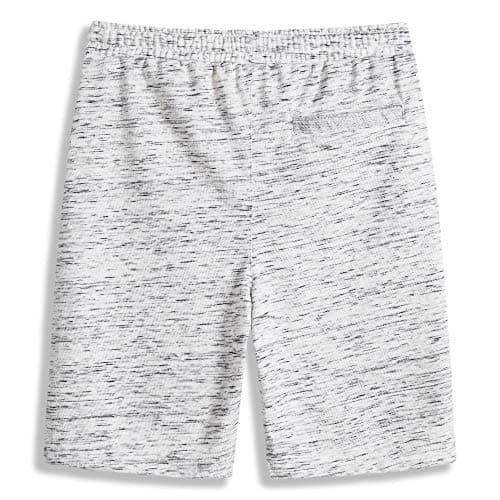 VANCOOG Men’s Casual Cotton Knit Short Drawstring Elastic Jogger Gym Shorts view 4