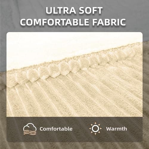 JET'S HOME Heated Blanket 50"x60" - ETL Certified Flannel Electric Blanket Throw Machine Washable Heating Throw with 9 Heating Levels 10 Hours Adjustable Auto-Off (Sandy Beige) view 3