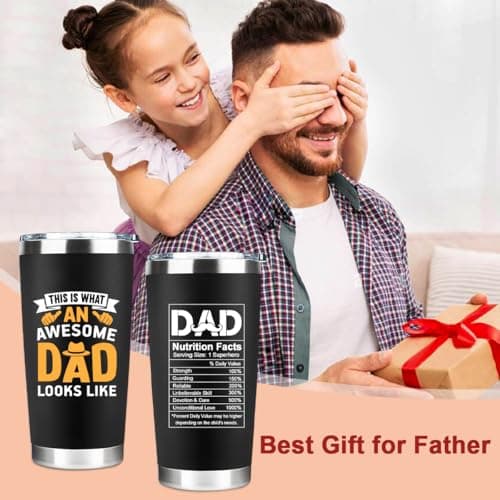 YXOTJHS Gifts For Dad, Cups Tumbler - Fathers Day Dad Gifts From Daughter Son Wife - Birthday, Father's Day, Christmas - Cool Funny Gift For Dads view 5
